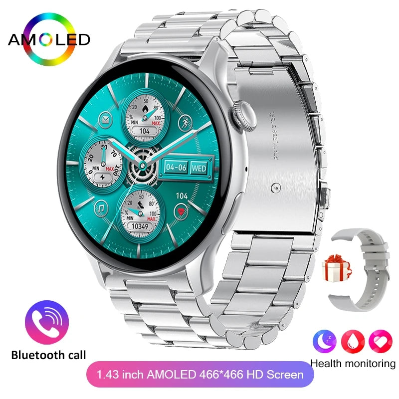 2024 True AMOLED Smart Watch Ladies Screen Always Show Time 466*466 HD Health Tracker Voice Calling Smartwatch Women For Xiaomi