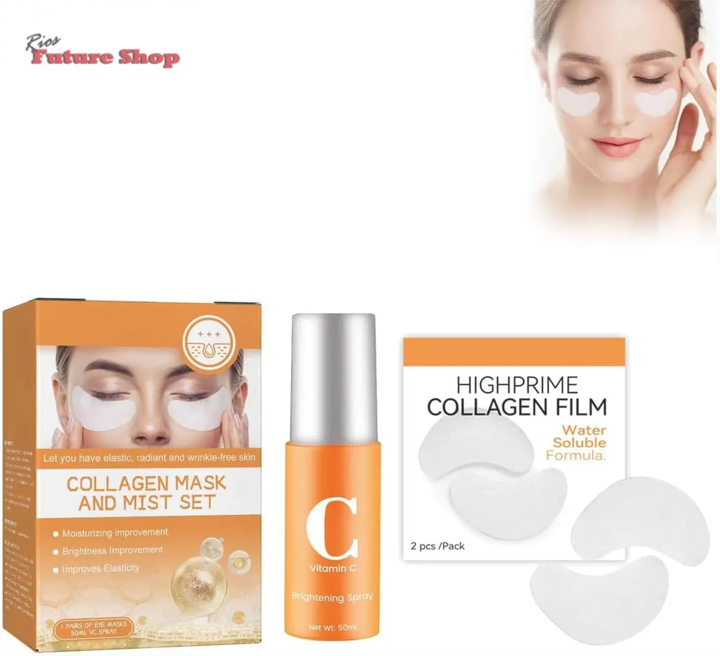 Set de almohadilla y gel hidratante de colágeno Dropi PRO