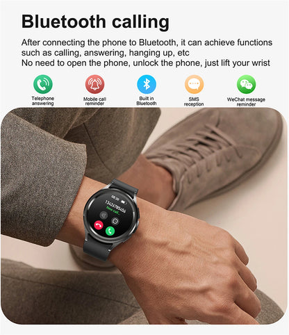 For Samsung Galaxy Watch6 Classic New Smart Watch Men's Sports Fitness Health Detection Waterproof Bluetooth Call Smartwatches