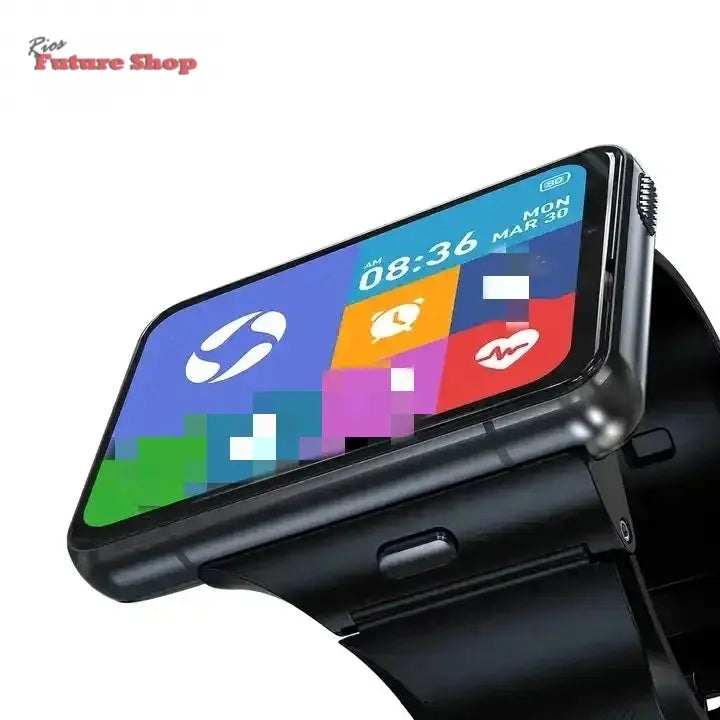 Smart Watch Phone 4G LTE Android 9 4+64GB Smartwatch 2.88" Screen Men Watch 2300mAh Dual Camera Face Unlock GPS WIFI - Rios Future Shop