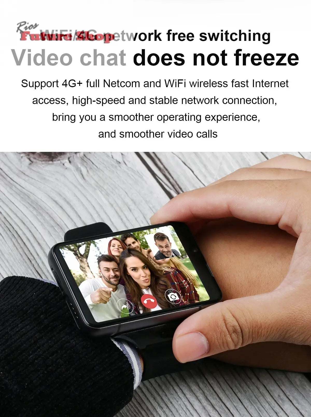 Smart Watch Phone 4G LTE Android 9 4+64GB Smartwatch 2.88" Screen Men Watch 2300mAh Dual Camera Face Unlock GPS WIFI - Rios Future Shop