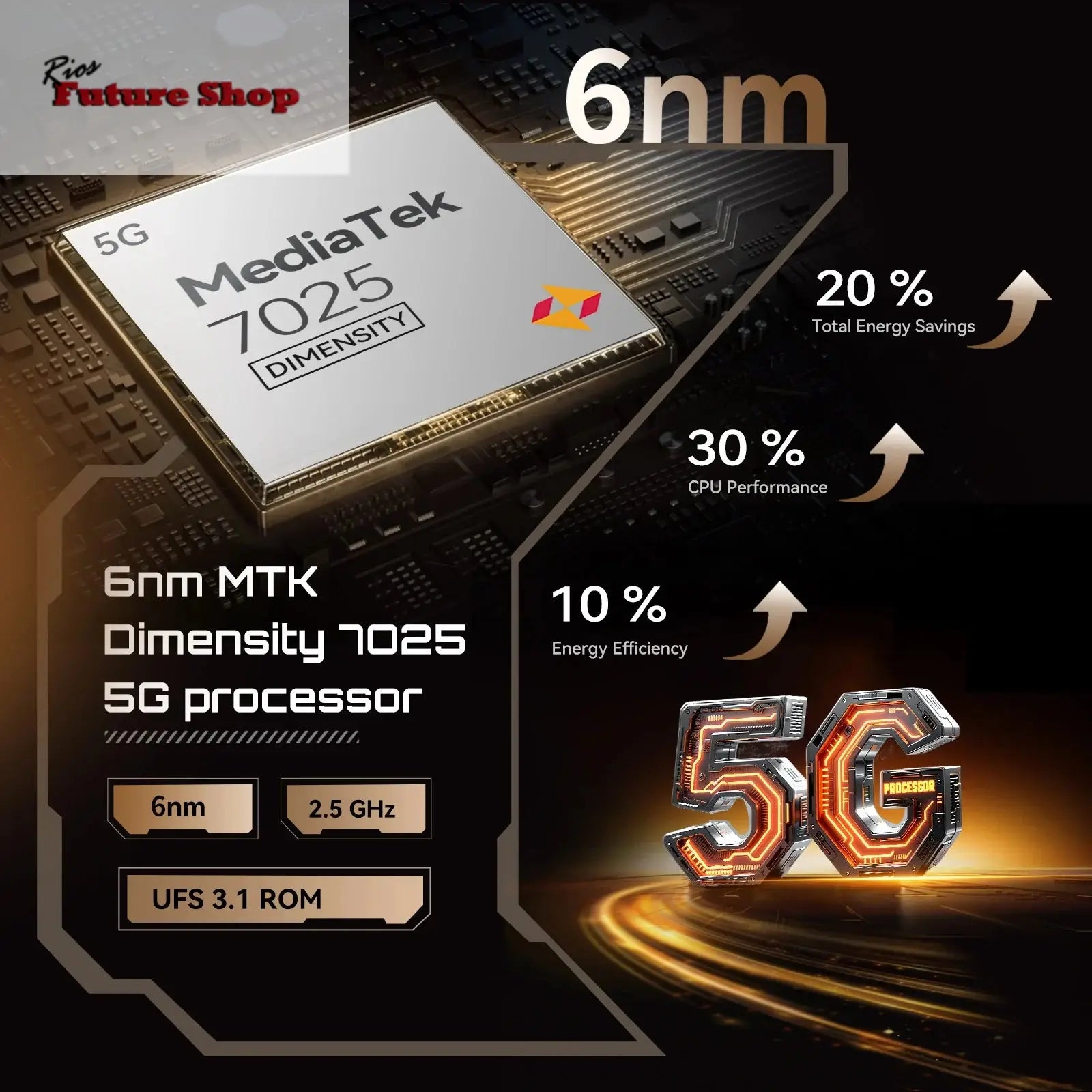 Smartphone 5G Cubot X100, Android 15, Dimensity 7025, 6nm, 2.5GHz,6.88-inch Screen,16GB(8+8),256GB, 64MP Camera, 5100mAh Battery - Rios Future Shop