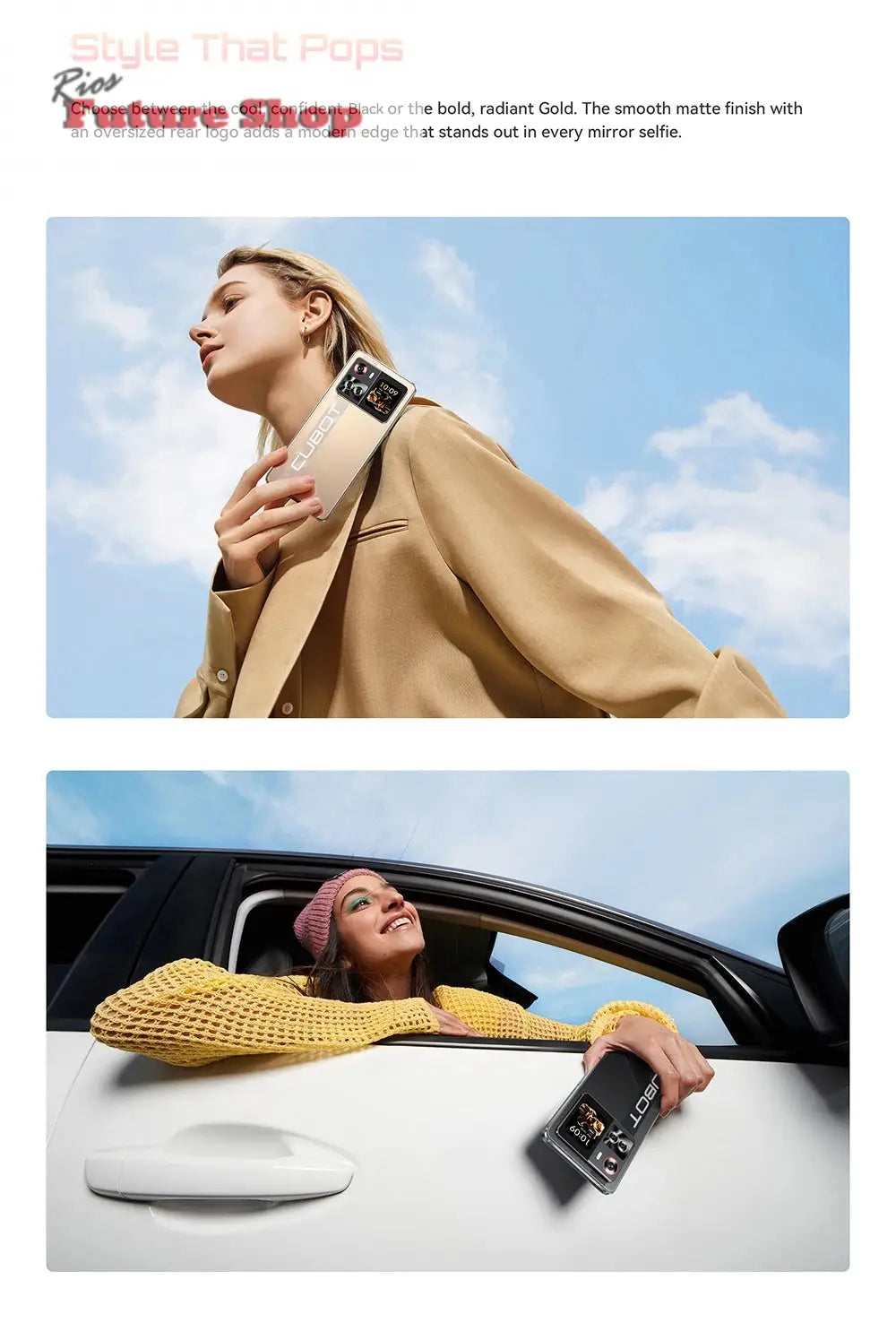 Smartphone 5G Cubot X100, Android 15, Dimensity 7025, 6nm, 2.5GHz,6.88-inch Screen,16GB(8+8),256GB, 64MP Camera, 5100mAh Battery - Rios Future Shop