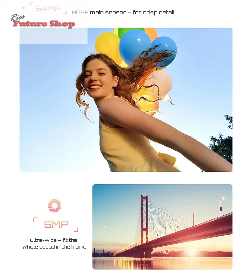 Smartphone 5G Cubot X100, Android 15, Dimensity 7025, 6nm, 2.5GHz,6.88-inch Screen,16GB(8+8),256GB, 64MP Camera, 5100mAh Battery - Rios Future Shop