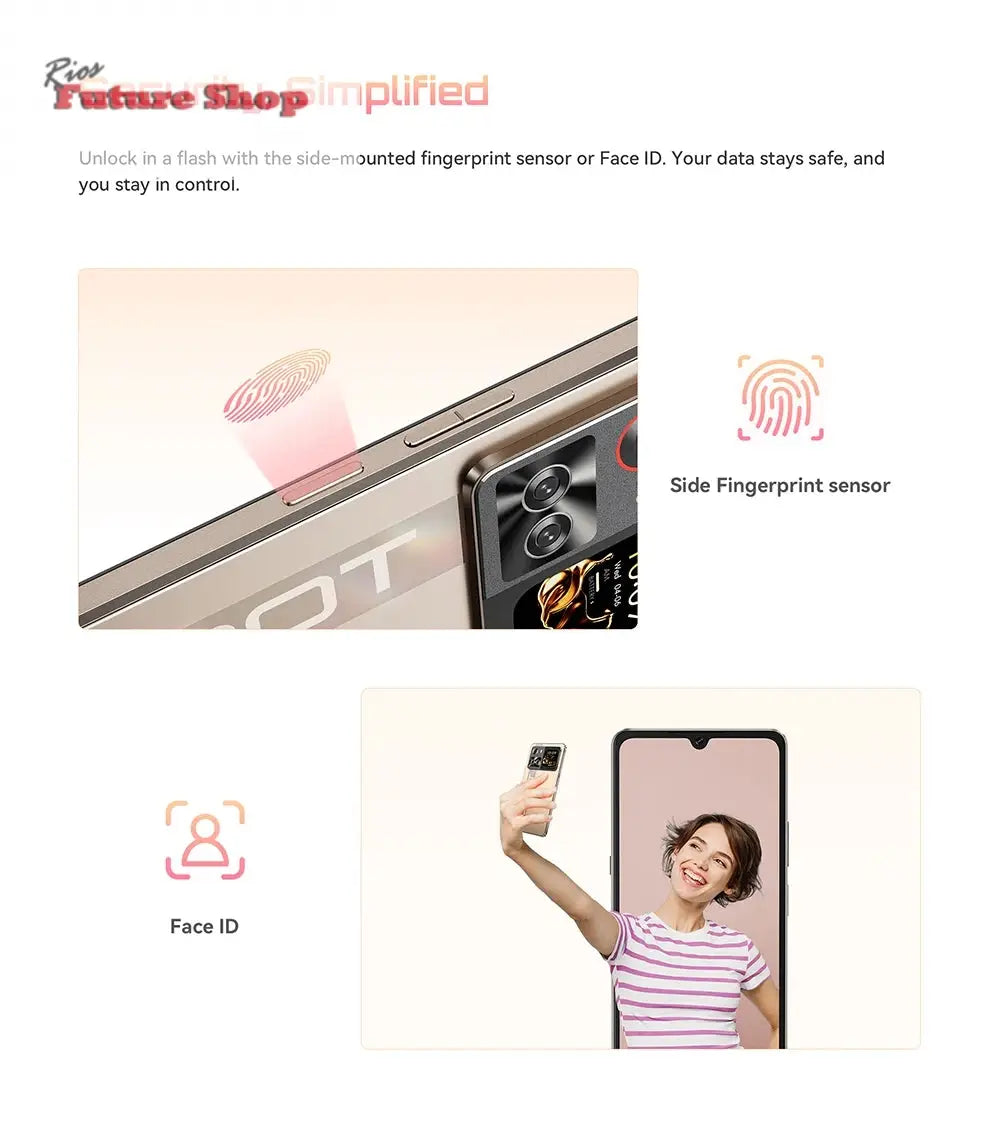 Smartphone 5G Cubot X100, Android 15, Dimensity 7025, 6nm, 2.5GHz,6.88-inch Screen,16GB(8+8),256GB, 64MP Camera, 5100mAh Battery - Rios Future Shop