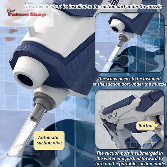 Space Water Gun Electric Automatic Water Absorption Toy - Rios Future Shop