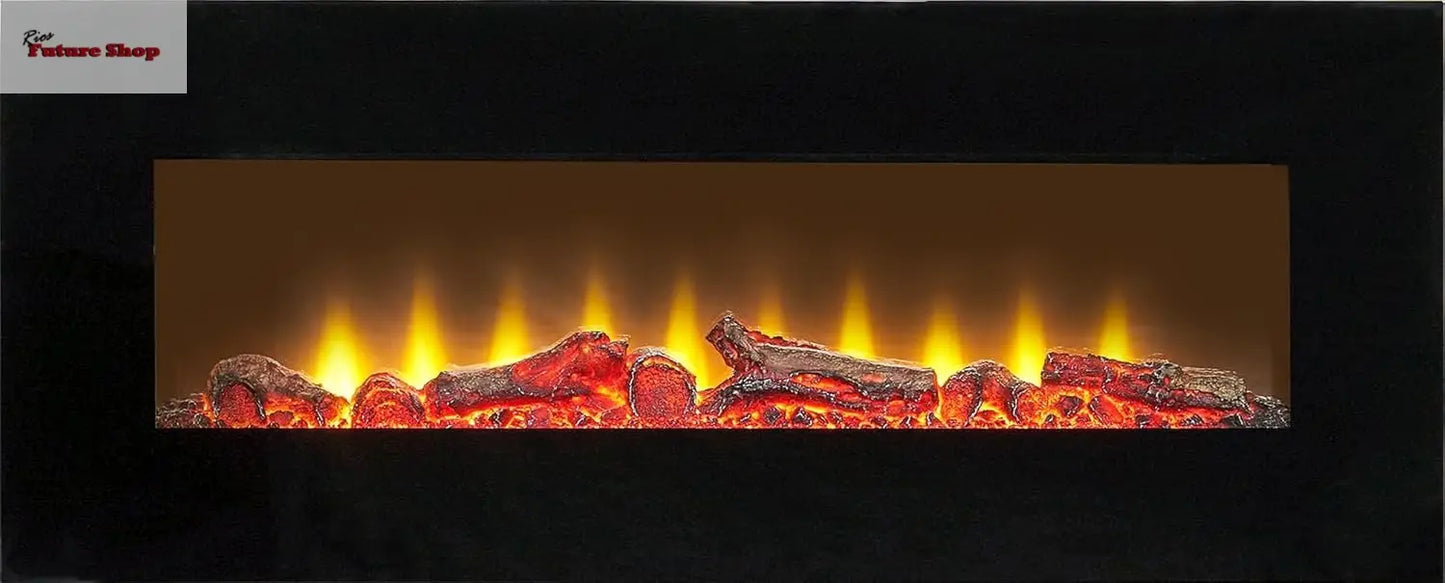 Sureflame WM-9331 - Chimenea eléctrica de pared con mando a distancia (107 cm), color negro - Rios Future Shop