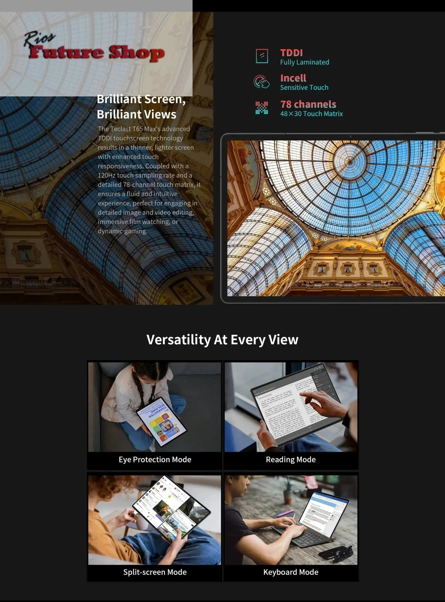 T65 Max 13" HD Display Android 14 Tablet MediaTek Rios Future Shop