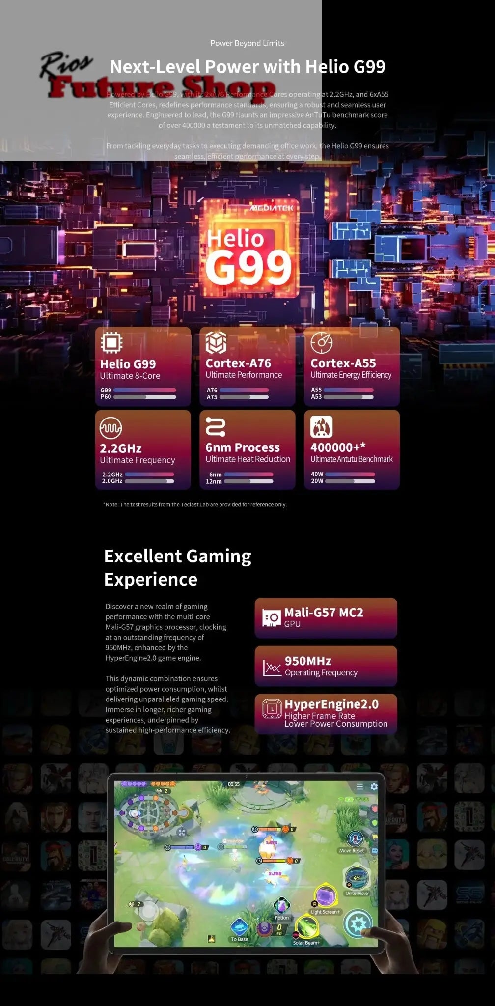 T65 Max 13" HD Display Android 14 Tablet MediaTek Rios Future Shop