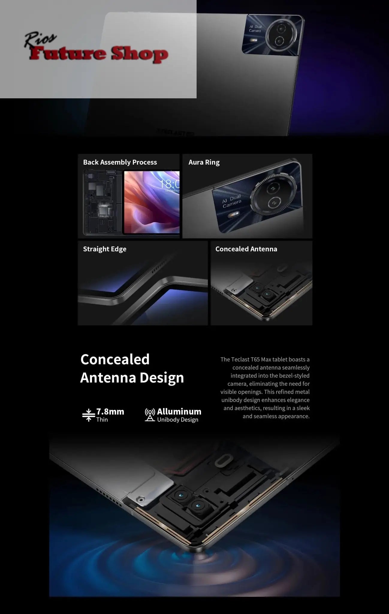 T65 Max 13" HD Display Android 14 Tablet MediaTek Rios Future Shop