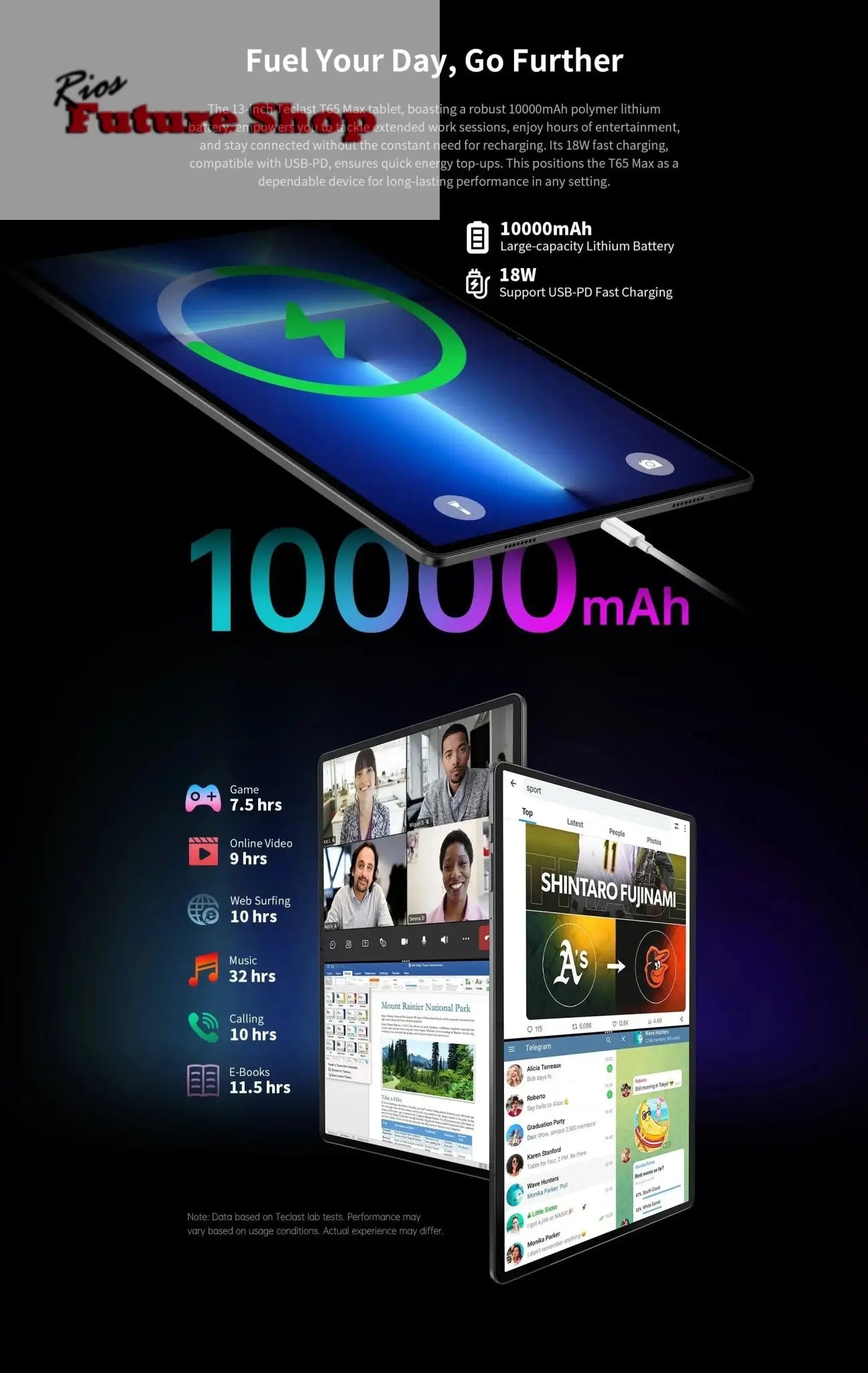 T65 Max 13" HD Display Android 14 Tablet MediaTek Rios Future Shop