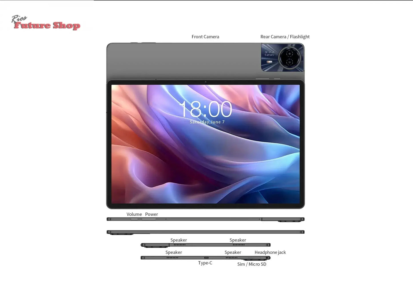 T65 Max 13" HD Display Android 14 Tablet MediaTek Rios Future Shop