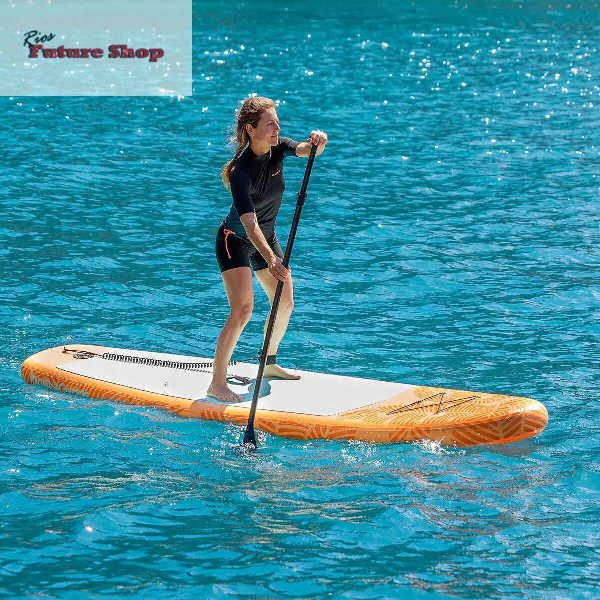 Tabla de Paddle Surf Hinchable 2 en 1 con Asiento y Accesorios Siros InnovaGoods 10'5" 320 cm Dropea