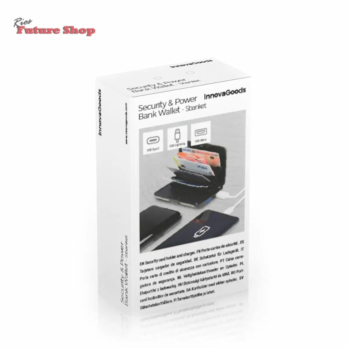 Tarjetero con Bloqueo RFID y Power Bank Sbanket InnovaGoods Dropea