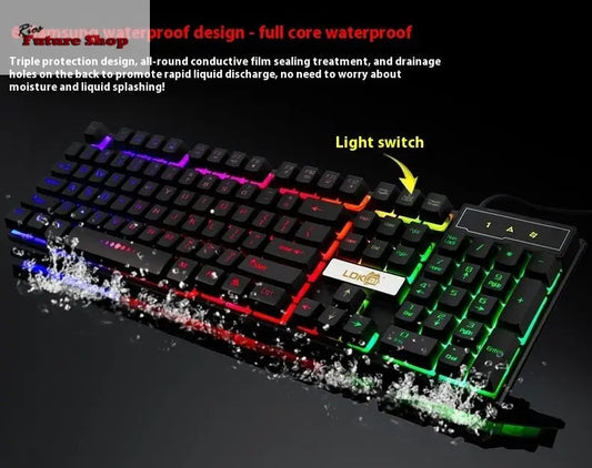 Teclado Gaming, cabo USB brilhante, teclado para jogos - Rios Future Shop