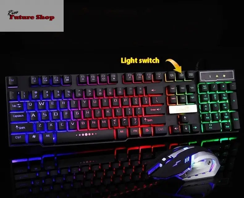 Teclado Gaming, cabo USB brilhante, teclado para jogos - Rios Future Shop