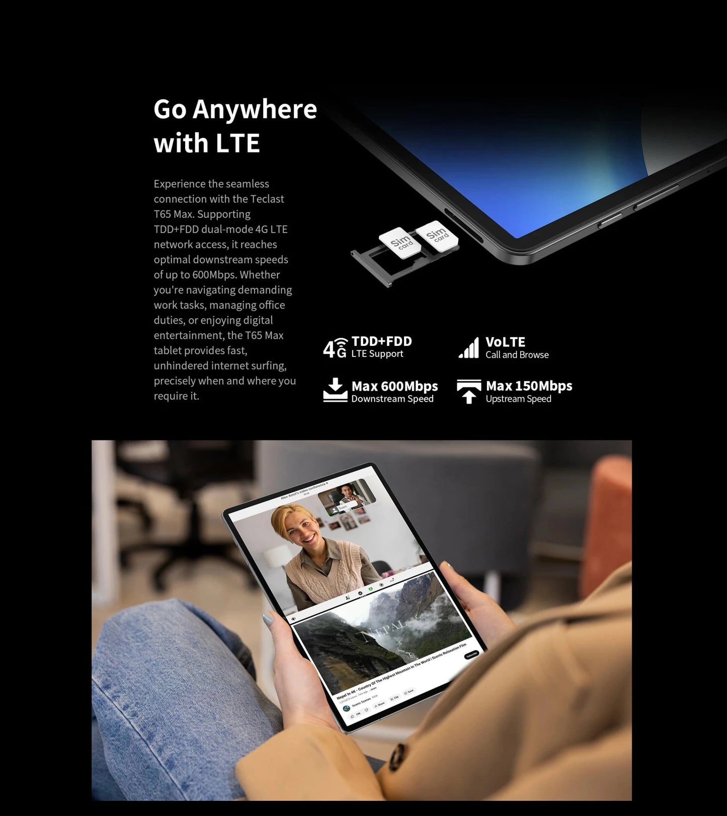 Teclast T65 Max 13" HD Display Android 14 Tablet DSersALIEXPRESS