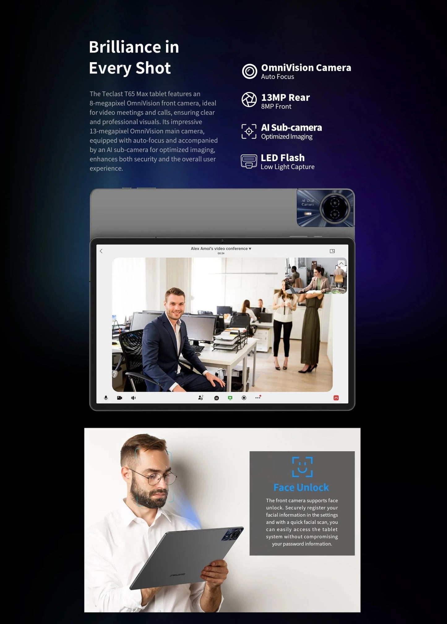 Teclast T65 Max 13" HD Display Android 14 Tablet DSersALIEXPRESS