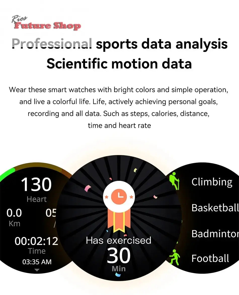 True AMOLED Sports Smart Watch - Rios Future Shop