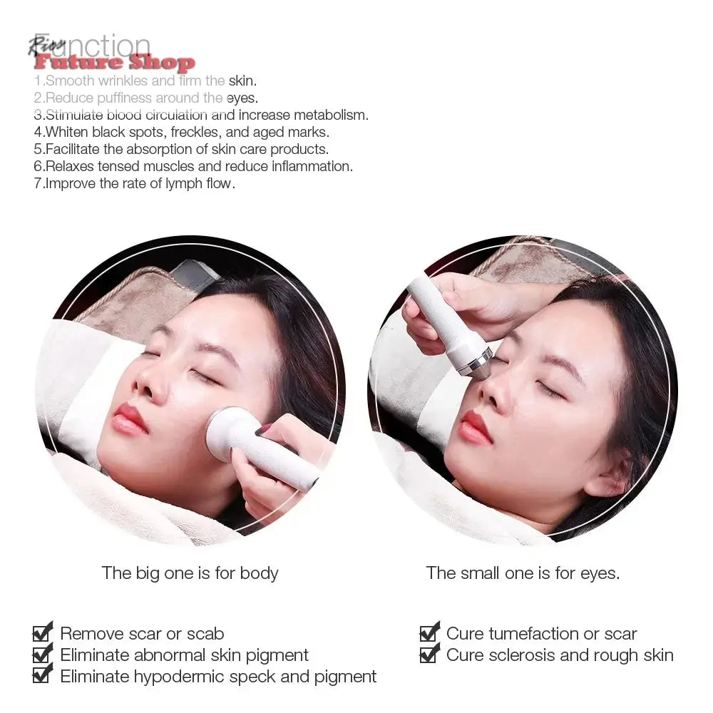 Ultrasonic Women Skin Care Whitening Freckle Removal High Frequency Lifting Skin Anti Aging Beauty Facial Machine - Rios Future Shop