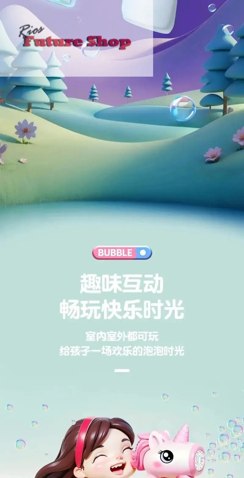 Unicorn electric bubble gun DSers