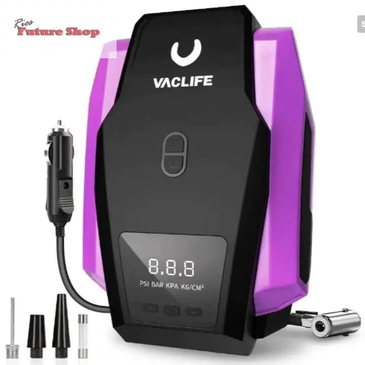 VacLife Air Compressor Tire Inflator, DC 12V Portable Air Compressor - Rios Future Shop