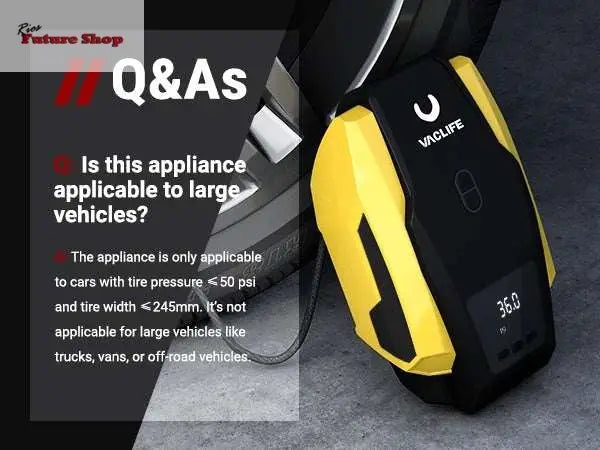 VacLife Air Compressor Tire Inflator, DC 12V Portable Air Compressor CJdropshippimgUSA