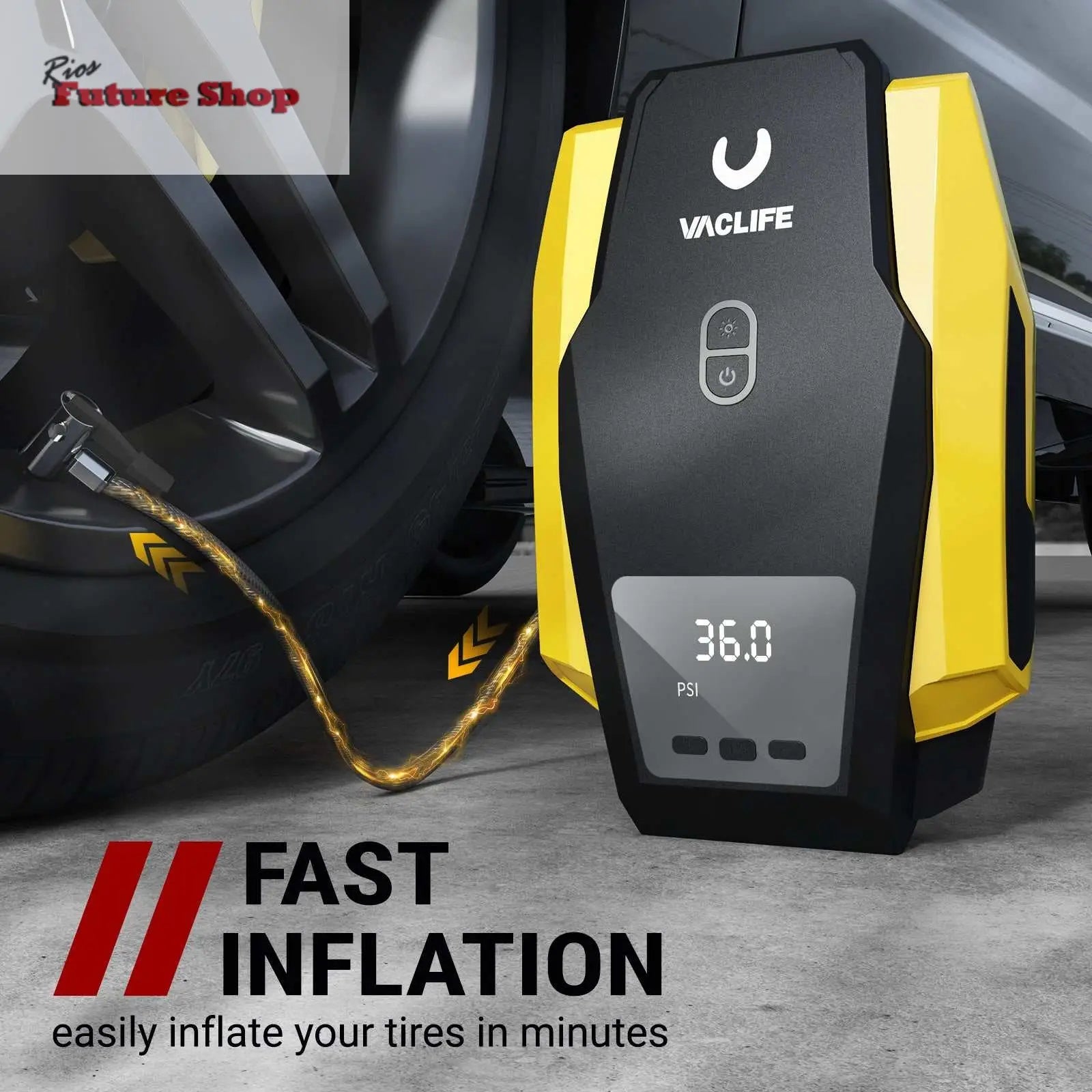 VacLife Air Compressor Tire Inflator, DC 12V Portable Air Compressor CJdropshippimgUSA