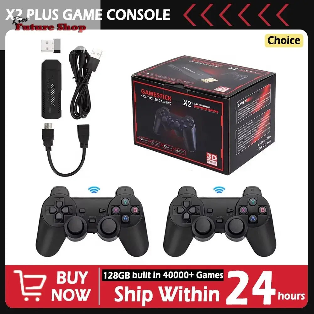 Video Game Console X2 Plus 4K HD Retro 40000 Games - Rios Future Shop