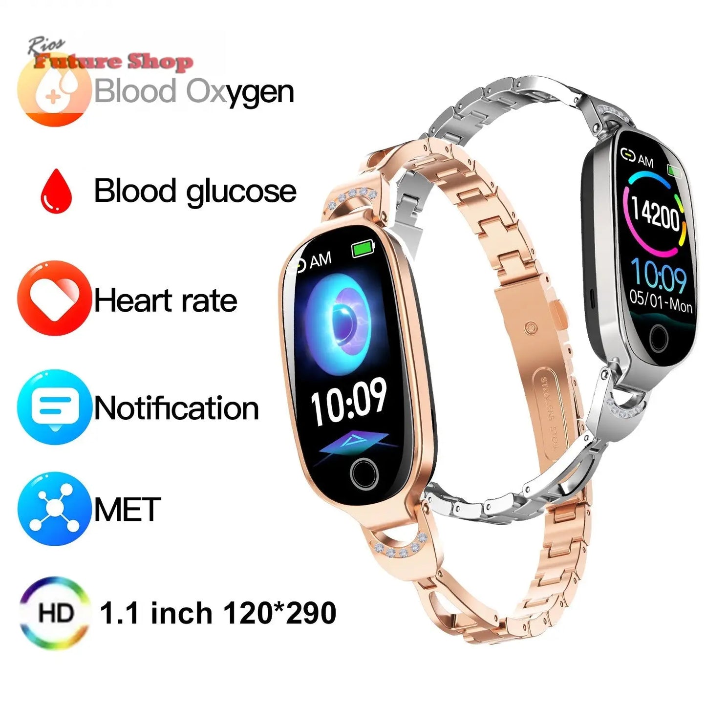Women's Smart Watch Non-invasive Blood Glucose Menstrual Reminder CJdropshippingUSA