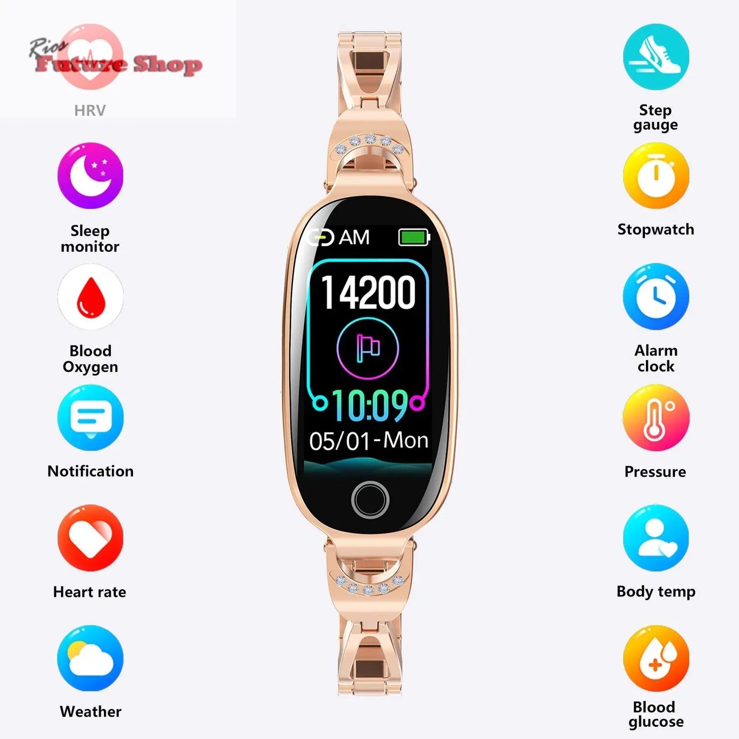 Women's Smart Watch Non-invasive Blood Glucose Menstrual Reminder - Rios Future Shop