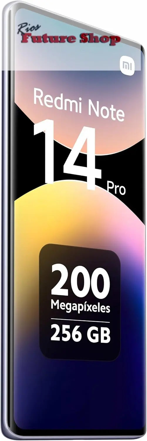 XIAOMI Redmi Note 14 Pro Smartphone de 8+256 GB, ecrã de 6,67" AMOLED FHD+ 120Hz, MediaTek Helio G100-Ultra, câmara de 200 MP, TurboCharge 45W, 5500 mAh, carregador não incluído Indo, roxo (Versão ES) - Rios Future Shop
