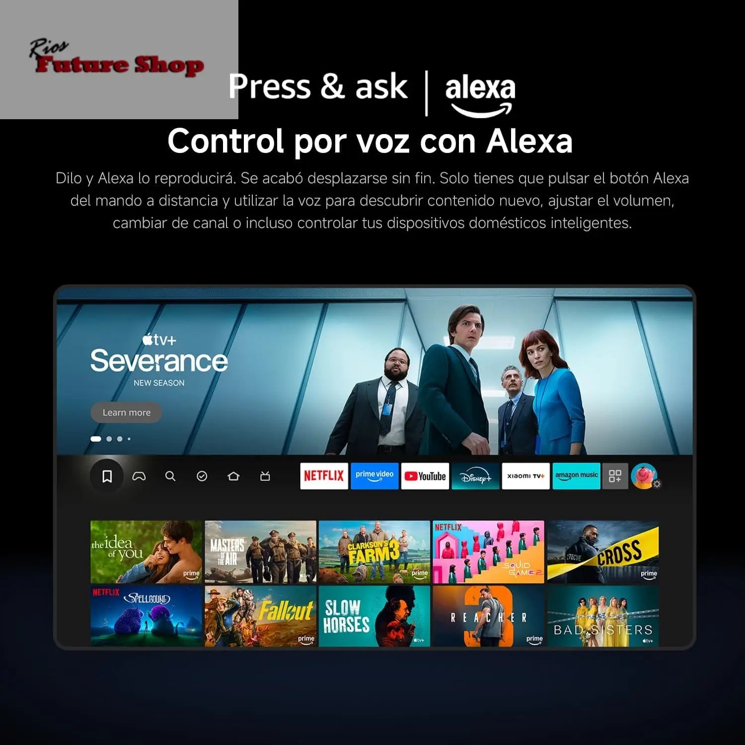 XIAOMI TV F 65, 65 Pulgadas (165 cm), 4K UHD, Smart TV, Fire TV, Control por Voz Alexa, HDR10, MEMC, Modo Game Boost 120Hz,2GB+32GB, Compatible con Apple AirPlay, 2025 - Rios Future Shop