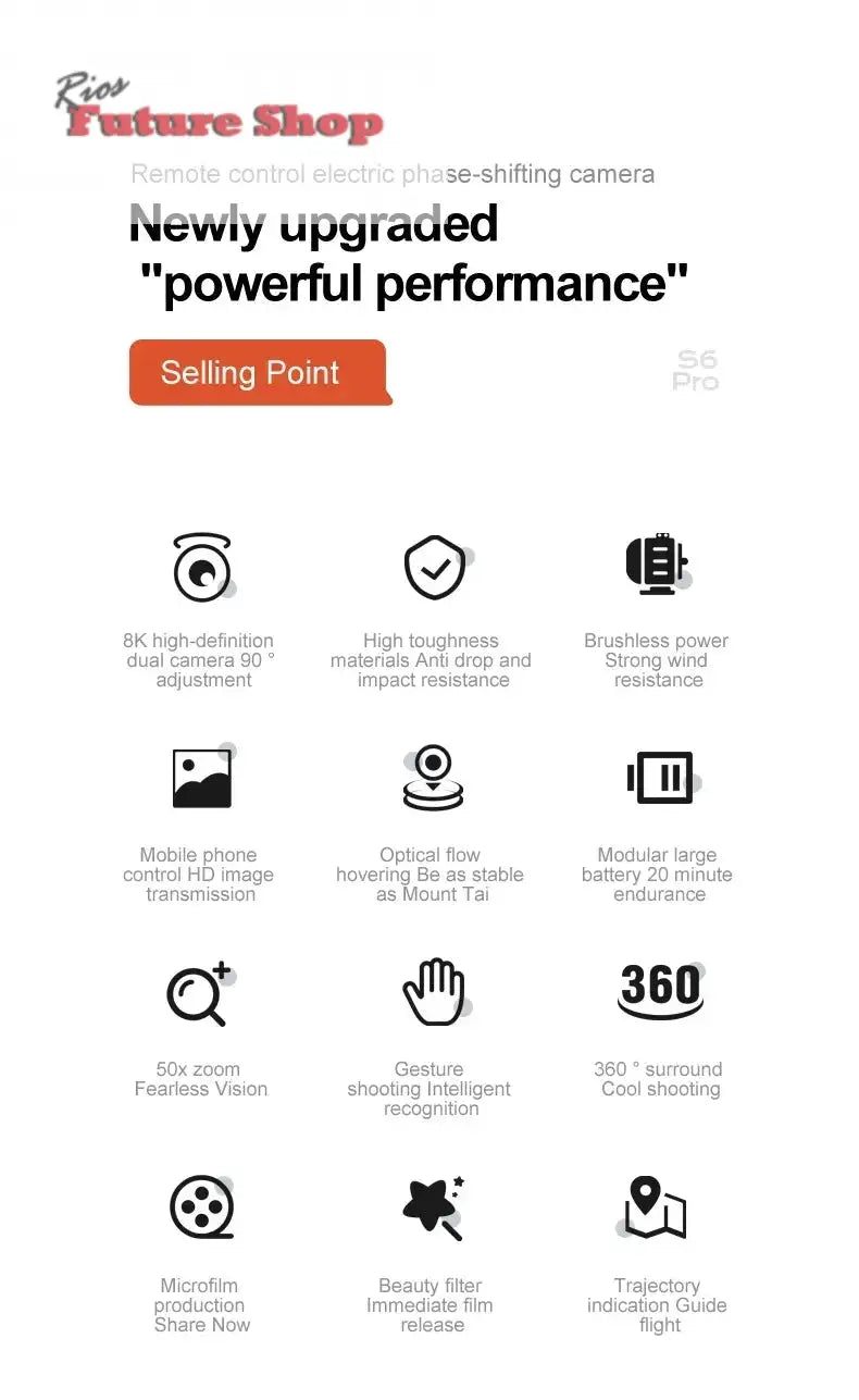 Xiaomi S6 pro Drone Aerial 8K HD Professional - Rios Future Shop