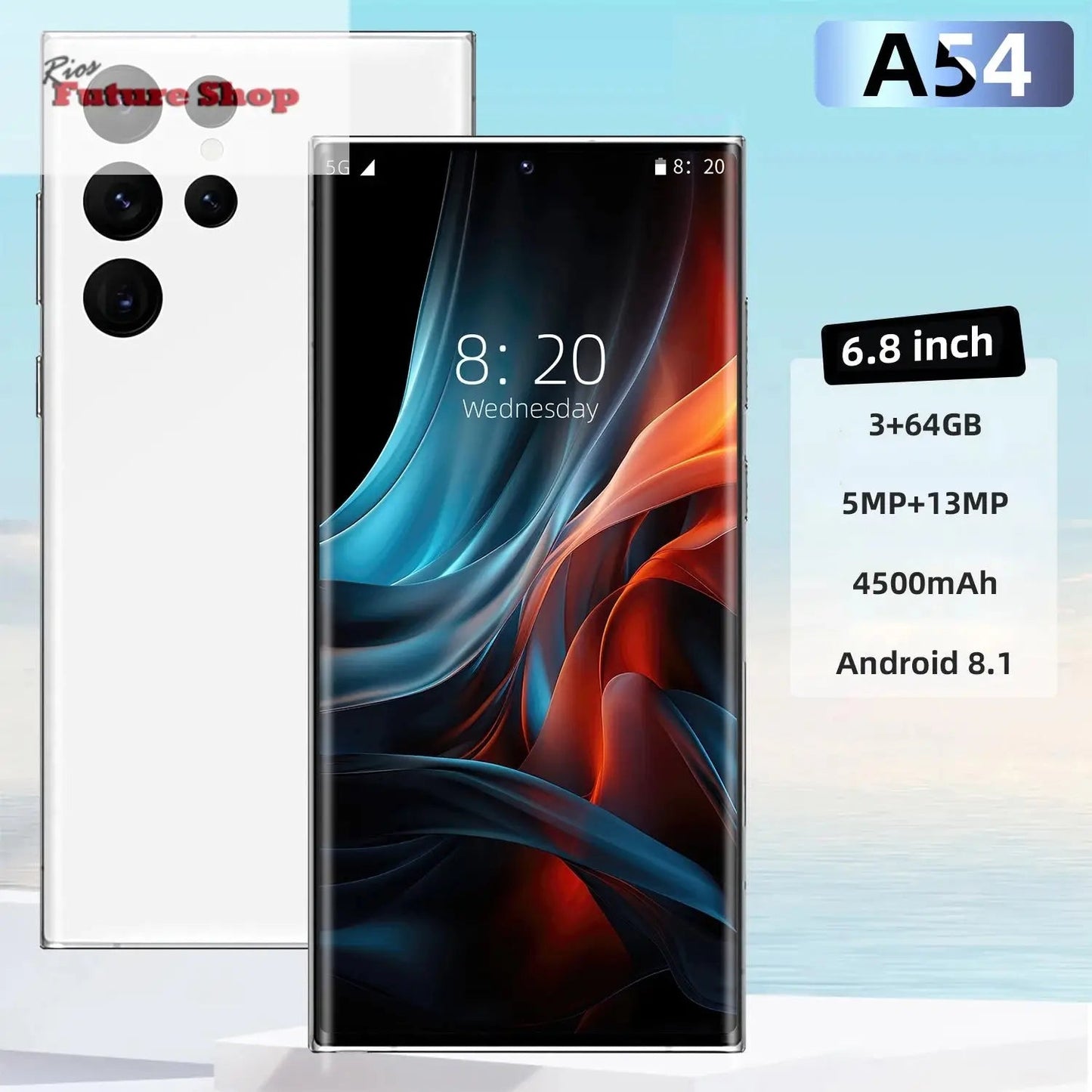 A54 5g mobile phone 6.8 inch 16Gb + 512Gb Android 13 - Rios Future Shop