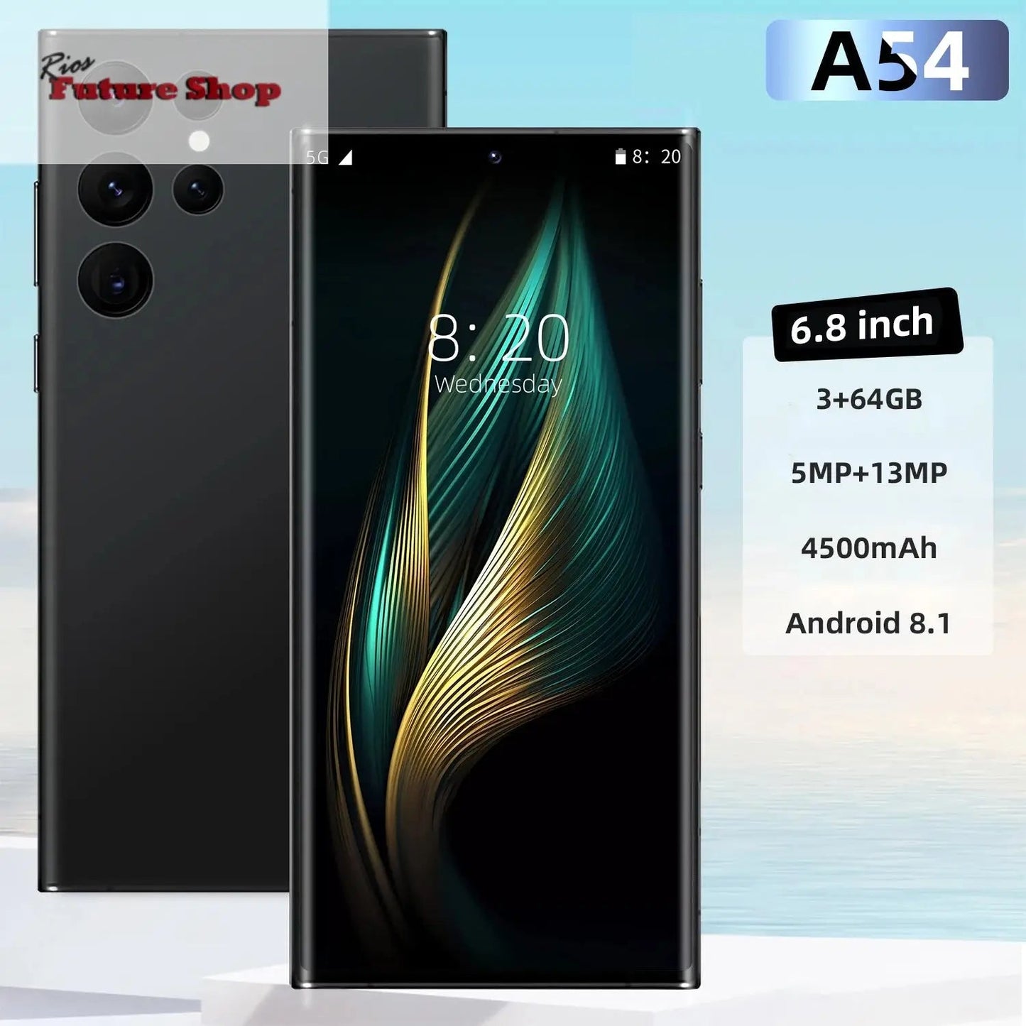A54 5g mobile phone 6.8 inch 16Gb + 512Gb Android 13 - Rios Future Shop