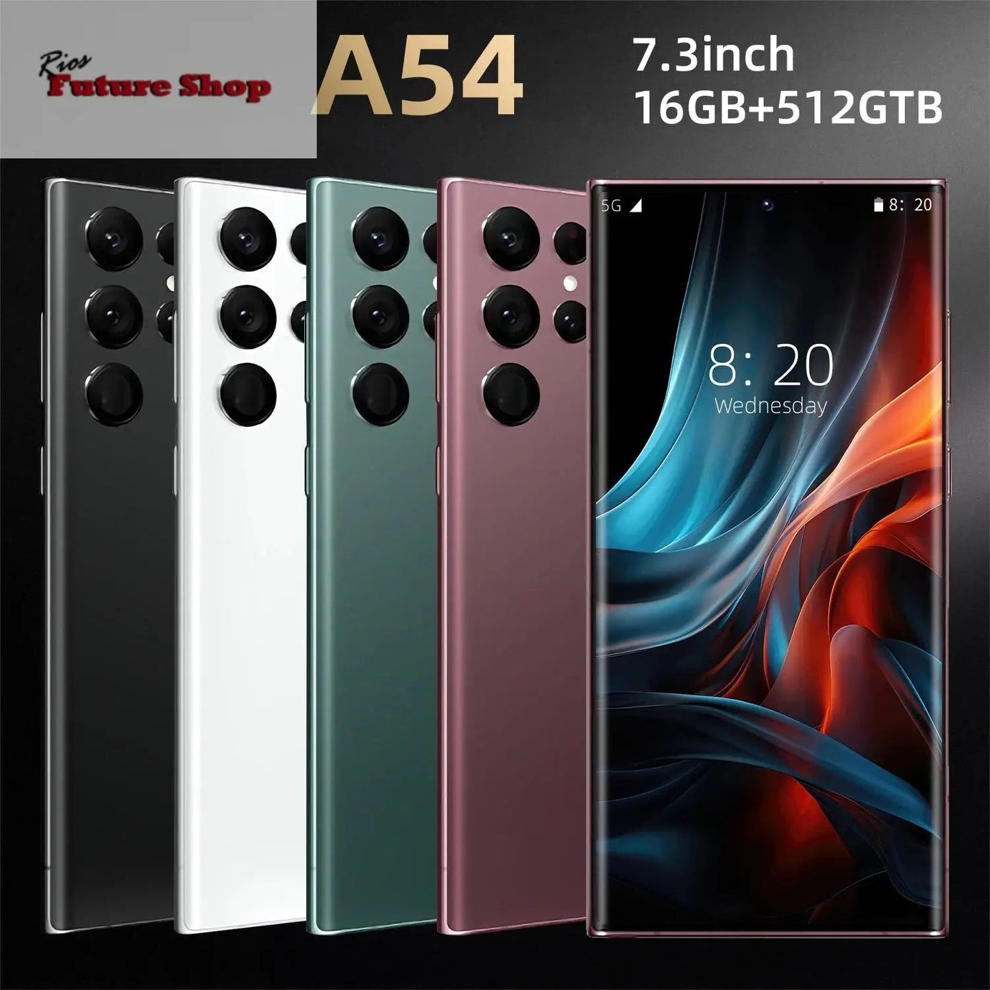 A54 5g mobile phone 6.8 inch 16Gb + 512Gb Android 13 - Rios Future Shop