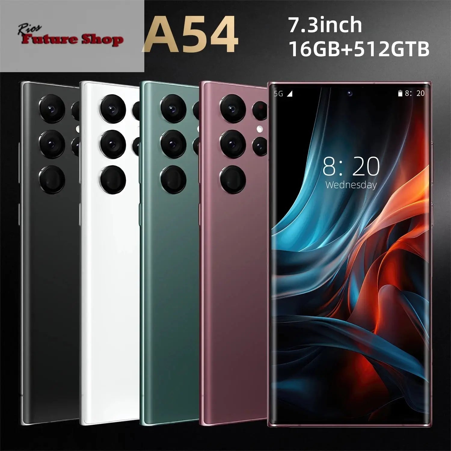 A54 5g mobile phone 6.8 inch 16Gb + 512Gb Android 13 - Rios Future Shop