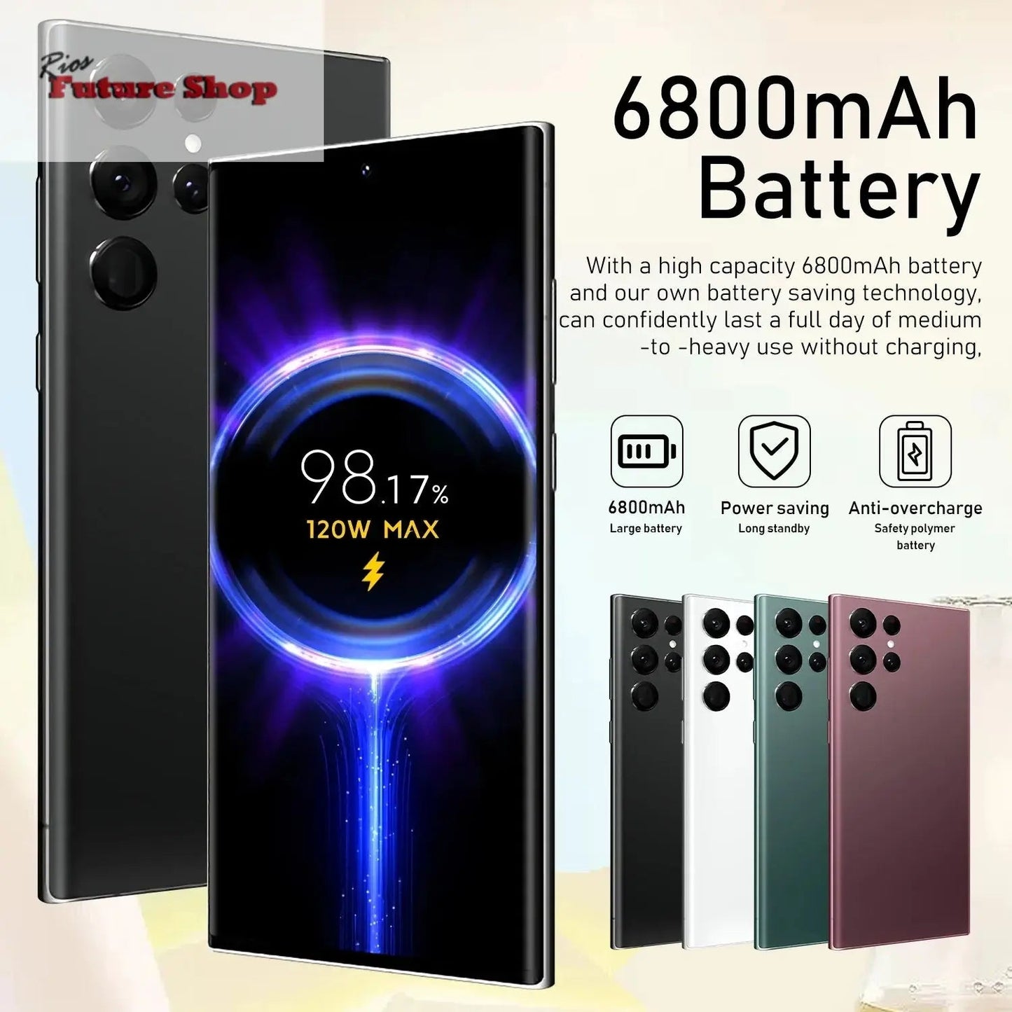 A54 5g mobile phone 6.8 inch 16Gb + 512Gb Android 13 - Rios Future Shop