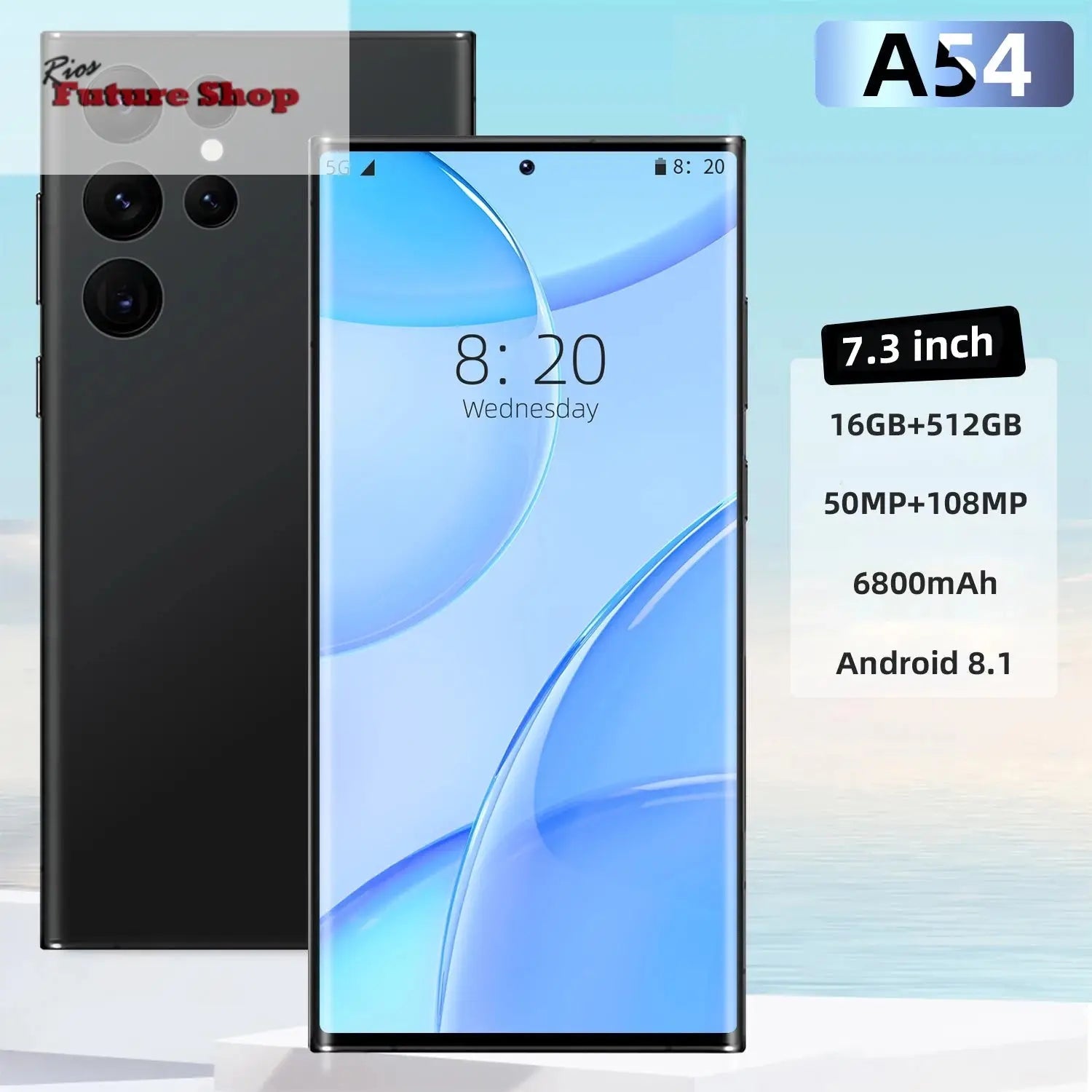 A54 5g mobile phone 6.8 inch 16Gb + 512Gb Android 13 - Rios Future Shop