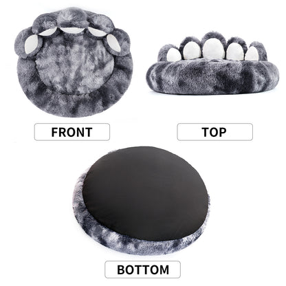 Cama para Pets (Gatos e Cães) fofa em formato de pata de urso, camas e móveis para cães pequenos e médios, camas de pelúcia fofas e aconchegantes para gatos internos