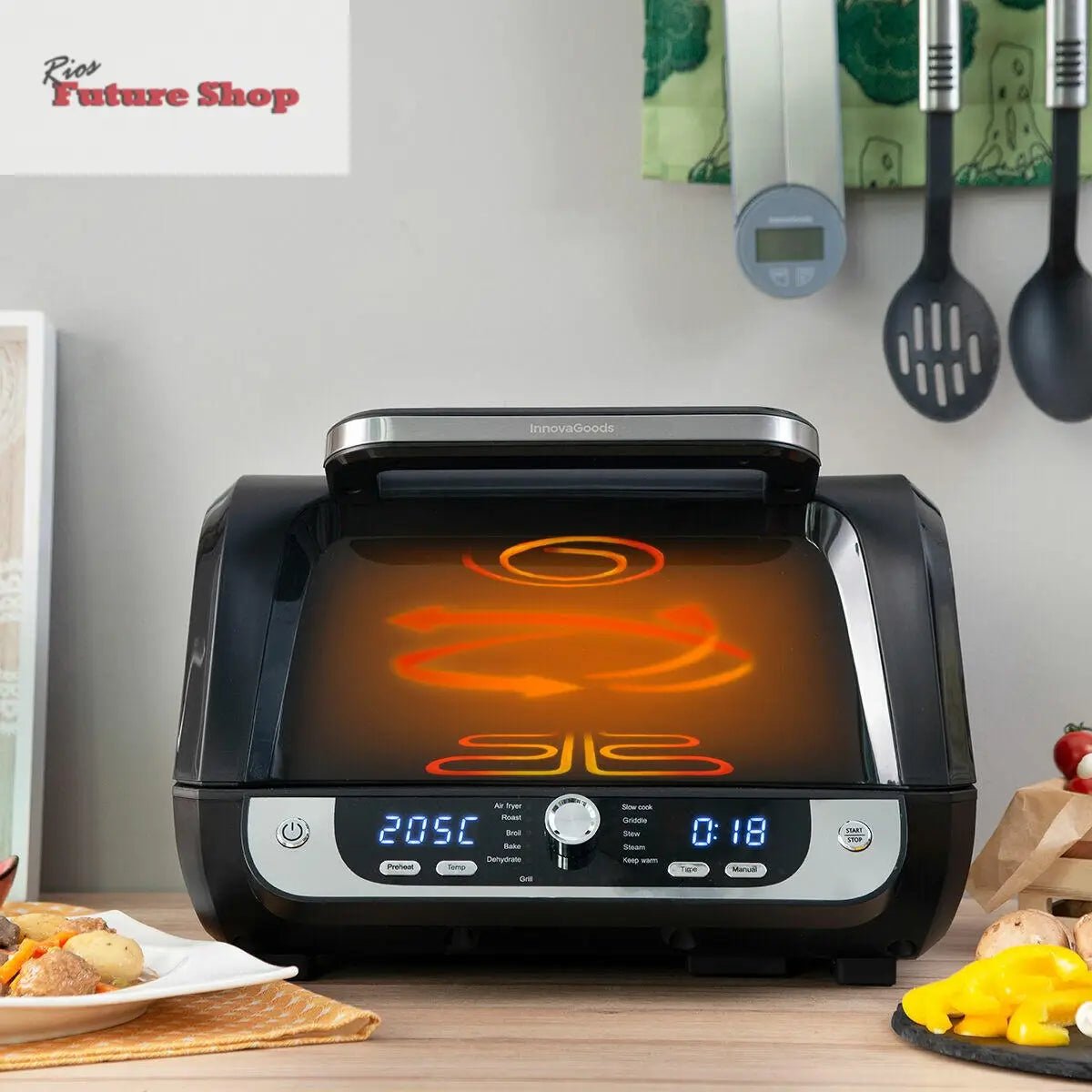 Airfry com Grill, Acessórios e Receitario I 12-1- 3400W 6L - Rios Future Shop
