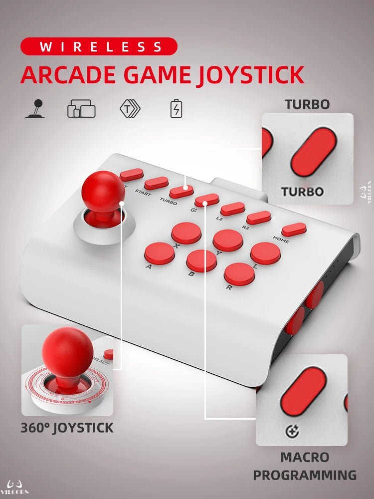 Arcade Joystick Wireless for PC/Android/ios/Switch/PS3/PS4 - Rios Future Shop