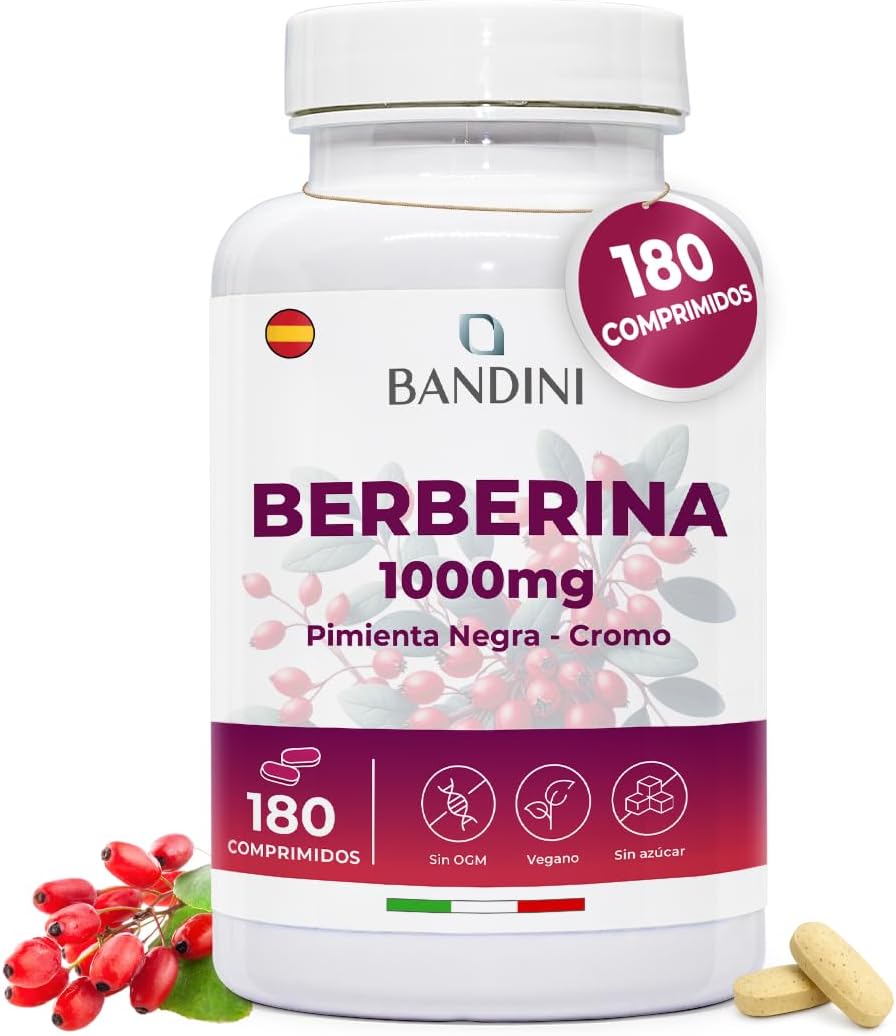 Bandini® Berberina 1000mg pura alta dosificación | 180 comprimidos veganos - Rios Future Shop