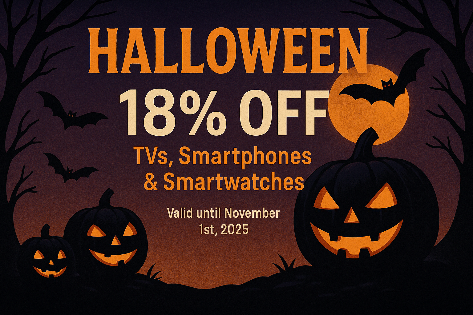 Banner Halloween 18% Desconto