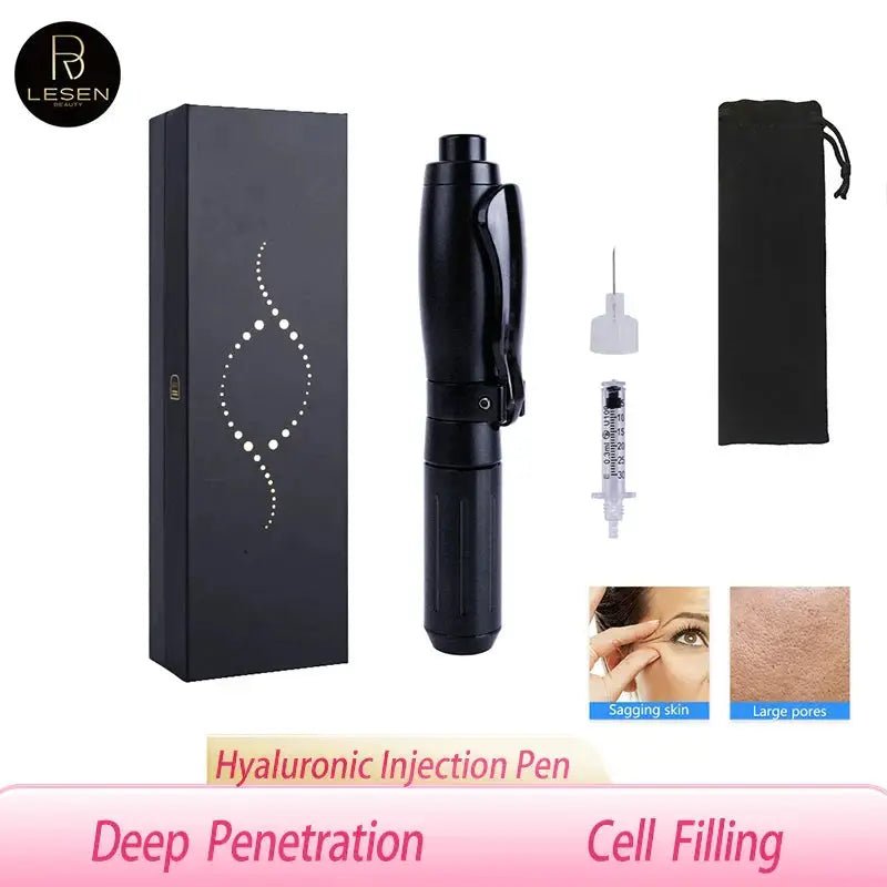 Black 2 IN 1 0.3ML & 0.5ML Hyaluronic Acid Pen Injection - Rios Future Shop