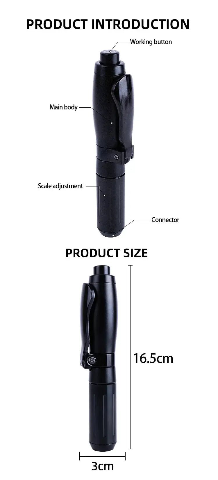 Black 2 IN 1 0.3ML & 0.5ML Hyaluronic Acid Pen Injection - Rios Future Shop