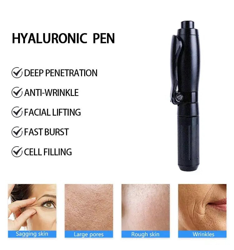 Black 2 IN 1 0.3ML & 0.5ML Hyaluronic Acid Pen Injection - Rios Future Shop