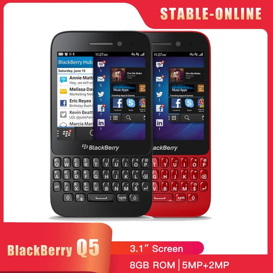 Blackberry Q5 4G Mobile Phone Unlocked 3.1" 2GB RAM 8GB ROM 5MP+2MP WIFI GPS q5 phone QWERTY Keyboard BlackBerryOS cellphone DSersALIEXPRESS