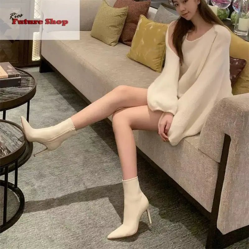 Botas Martin de salto agulha com salto agulha - Rios Future Shop